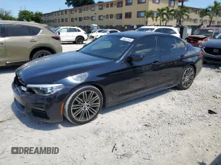 2019 BMW 5 Series 540i with VIN WBAJE5C57KWE66308, listed as a Copart auction lot 56641455 with 80,095 mi miles and Salvage title. Bid and sale history available at DreamBid. Image 1.