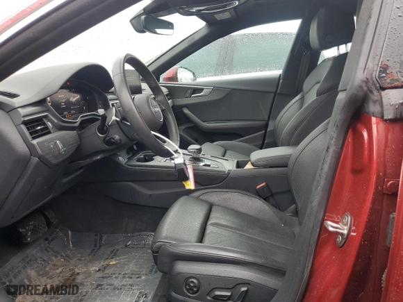 2019 Audi A5 Sportback Premium Plus with VIN WAUENCF50KA070636, listed as a Copart auction lot 39582393 with 33,977 mi miles. Bid and sale history available at carsss.com. Image 7.