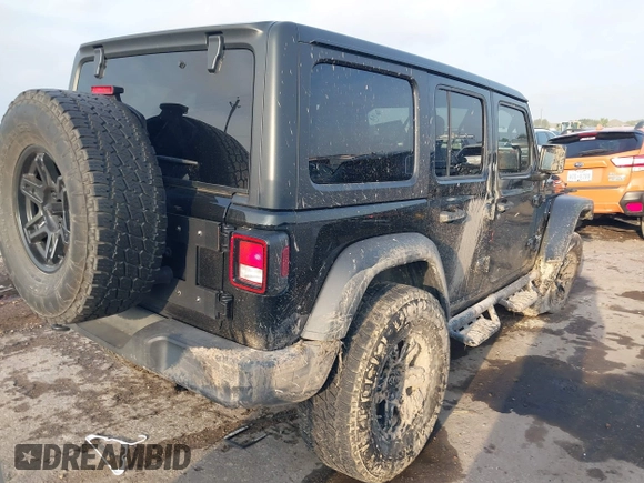 2020 Jeep Wrangler Unlimited Sport S with VIN 1C4HJXDN2LW165046, listed as a IAAI auction lot 42400876 with 92,100 mi miles and . Bid and sale history available at DreamBid. Image 4.