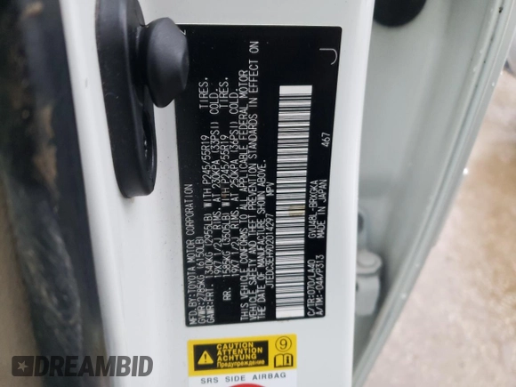 2013 Toyota Highlander Hybrid Limited with VIN JTEDC3EH9D2014297, listed as a Copart auction lot 84875994 with 171,150 mi miles and Salvage Title. Bid and sale history available at carsss.com. Image 12.