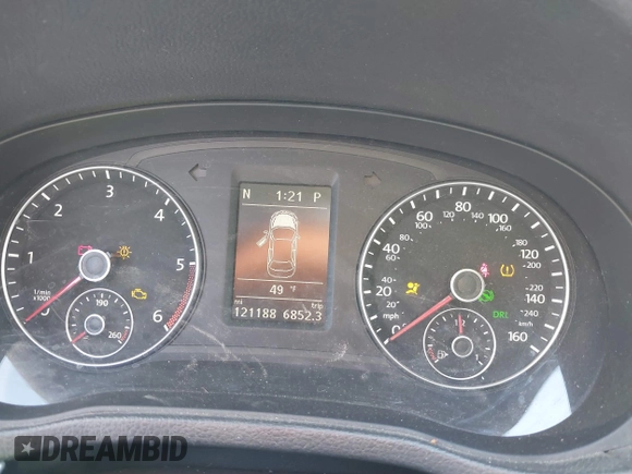 2013 Volkswagen Passat SE with VIN 1VWBN7A3XDC113600, listed as a IAAI auction lot 41826962 with 121,188 mi miles and . Bid and sale history available at DreamBid. Image 7.