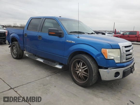 2009 Ford F-150 XL with VIN 1FTRW12899FA26850, listed as a Copart auction lot 44053435 with 163,491 mi miles and Salvage Title. Bid and sale history available at carsss.com. Image 4.