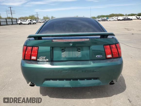2002 Ford Mustang GT Deluxe with VIN 1FAFP42X92F142747, listed as a Copart auction lot 53549025 with Not provided miles and Salvage title. Bid and sale history available at DreamBid. Image 6.
