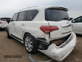 2012 Infiniti QX56 7-passenger с VIN JN8AZ2NE6C9017870, выставлен на аукционе Copart как лот 58945745 с пробегом 130 847 миль миль и Списание • Salvage title. История ставок и продаж доступна на DreamBid. Изображение 2.