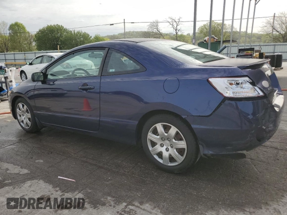2008 Honda Civic Cpe LX with VIN 2HGFG12608H558520, listed as a Copart auction lot 53000085 with 340,170 mi miles and Salvage Title. Bid and sale history available at carsss.com. Image 2.