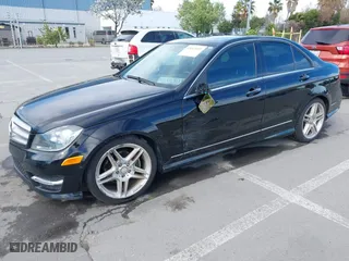 2013 Mercedes-Benz C-Class C 250 Sport with VIN WDDGF4HBXDA786292, listed as a IAAI auction lot 42012015 with 104,482 mi miles. Bid and sale history available at carsss.com. Image 2.