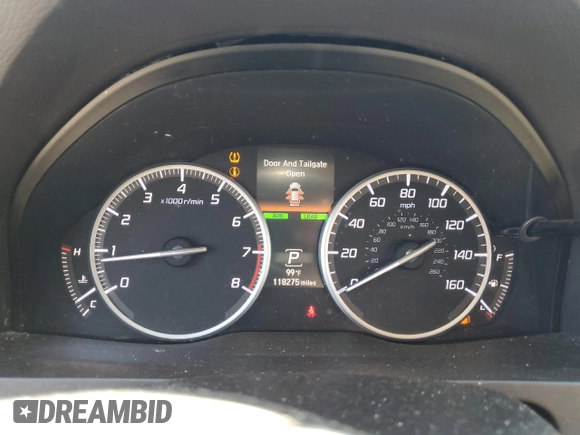 2016 Acura RDX with VIN 5J8TB4H39GL019038, listed as a Copart auction lot 61613965 with 118,275 mi miles and Salvage title. Bid and sale history available at DreamBid. Image 9.