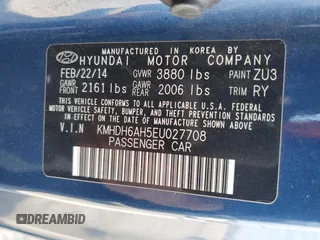 2014 Hyundai Elantra z VIN KMHDH6AH5EU027708, wystawiony jako Copart lot #49994285 z przebiegiem 213 201 mil mil oraz Tytuł czysty. Historia ofert i sprzedaży dostępna na DreamBid. Obrazek 12.