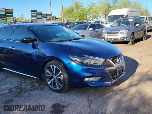 2017 Nissan Maxima S with VIN 1N4AA6AP2HC412419, listed as a Copart auction lot 56523665 with 53,456 mi miles and Clean Title. Bid and sale history available at DreamBid. Image 1.