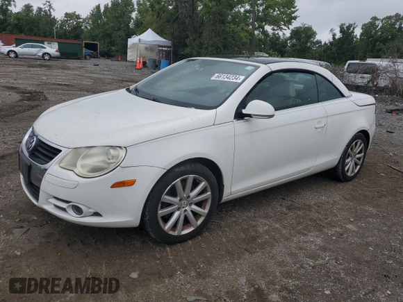 2007 Volkswagen Eos 2.0T with VIN WVWFA71F47V033566, listed as a Copart auction lot 66134234 with 93,923 mi miles and Salvage Title. Bid and sale history available at DreamBid. Image 1.