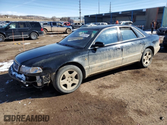 1998 Audi A8 with VIN WAUBG34D3WN007522, listed as a Copart auction lot 45497545 with 174,719 mi miles and Clean title. Bid and sale history available at DreamBid. Image 1.