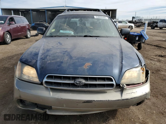 2000 Subaru Legacy Outback with VIN 4S3BH6750Y6616991, listed as a Copart auction lot 43860405 with 206,287 mi miles and Salvage title. Bid and sale history available at DreamBid. Image 5.