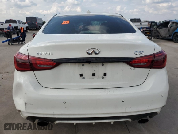 2023 Infiniti Q50 Sensory with VIN JN1EV7CP5PM511511, listed as a Copart auction lot 70323834 with 29,298 mi miles and Salvage title. Bid and sale history available at DreamBid. Image 6.