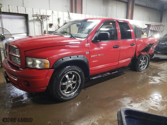 2005 Dodge Ram 1500 SLT with VIN 1D7HU18D25S278548, listed as a Copart auction lot 47301965 with 162,582 mi miles and Salvage Title. Bid and sale history available at carsss.com. Image 1.