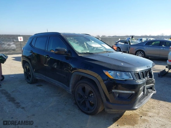 2021 Jeep Compass Altitude with VIN 3C4NJCBB0MT526964, listed as a IAAI auction lot 41650099 with 168,836 mi miles. Bid and sale history available at carsss.com. Image 1.