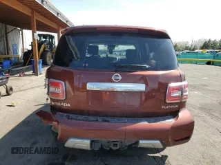 2018 Nissan Armada Platinum with VIN JN8AY2NE9J9734988, listed as a Copart auction lot 51811715 with 113,748 mi miles and Salvage Title. Bid and sale history available at carsss.com. Image 6.