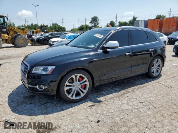 2016 Audi SQ5 Premium Plus with VIN WA1CCAFP2GA019551, listed as a Copart auction lot 61885134 with 99,722 mi miles and Salvage Title. Bid and sale history available at carsss.com. Image 1.