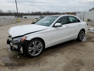 2017 Mercedes-Benz C 300 with VIN 55SWF4KB8HU213286, listed as a Copart auction lot 51212975 with 54,263 mi miles and Salvage Title. Bid and sale history available at carsss.com. Image 1.