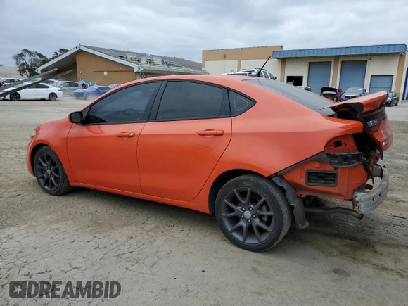 2015 Dodge Dart SXT with VIN 1C3CDFBB0FD316054, listed as a Copart auction lot 54510425 with 86,091 mi miles and Salvage title. Bid and sale history available at DreamBid. Image 2.