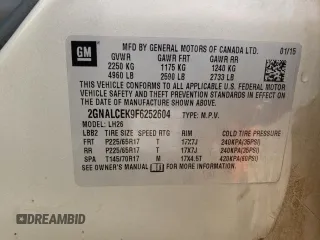 2015 Chevrolet Equinox LT with VIN 2GNALCEK9F6252604, listed as a Copart auction lot 86517234 with 149,272 mi miles and Salvage Title. Bid and sale history available at carsss.com. Image 16.