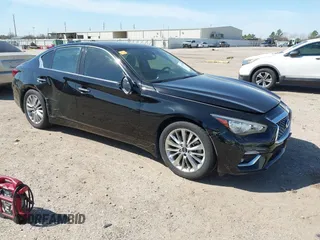 2021 Infiniti Q50 3.0t LUXE with VIN JN1EV7BP8MM700070, listed as a IAAI auction lot 41713519 with 75,333 mi miles. Bid and sale history available at carsss.com. Image 1.