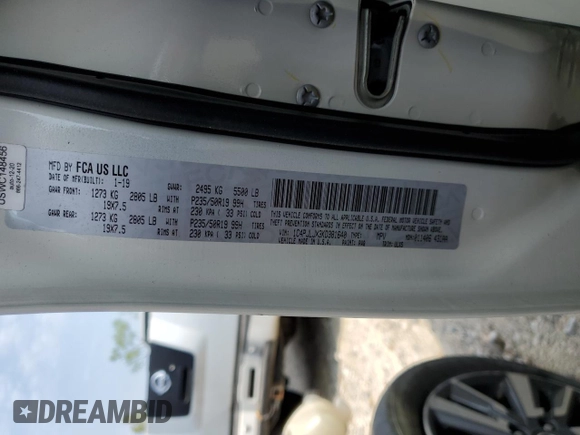 2019 Jeep Cherokee with VIN 1C4PJLJX3KD381640, listed as a Copart auction lot 42463593 with 28,310 mi miles and . Bid and sale history available at DreamBid. Image 15.