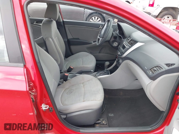 2015 Hyundai Accent GLS with VIN KMHCT4AE6FU848256, listed as a IAAI auction lot 42052721 with 63,453 mi miles. Bid and sale history available at carsss.com. Image 5.