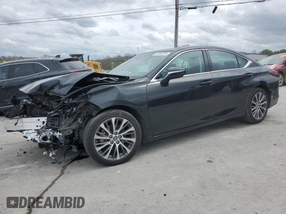 2019 Lexus ES with VIN 58ABZ1B12KU007851, listed as a Copart auction lot 51161375 with 49,757 mi miles and Salvage Title. Bid and sale history available at carsss.com. Image 1.