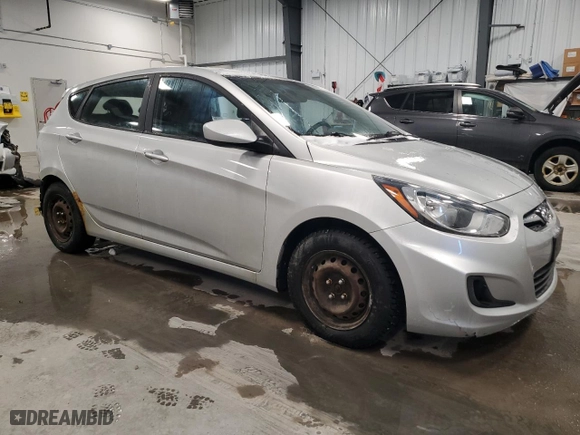 2013 Hyundai Accent GL with VIN KMHCT5AE3DU106089, listed as a Copart auction lot 52165375 with 107,414 mi miles and Salvage Title. Bid and sale history available at carsss.com. Image 4.