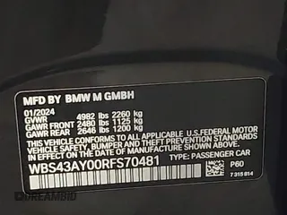 2024 BMW M3 Competition xDrive z VIN WBS43AY00RFS70481, wystawiony jako IAAI lot #41444045 z przebiegiem Nie podano mil oraz . Historia ofert i sprzedaży dostępna na DreamBid. Obrazek 9.