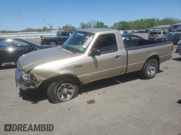 2000 Ford Ranger XL with VIN 1FTYR10V7YTA43903, listed as a Copart auction lot 54822975 with 177,187 mi miles and Salvage Title. Bid and sale history available at DreamBid. Image 1.