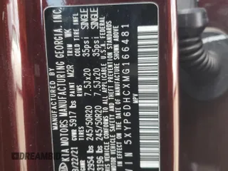 2021 Kia Telluride S z VIN 5XYP6DHCXMG166481, wystawiony jako Copart lot #50347045 z przebiegiem 38 728 mil mil oraz Szkoda całkowita • Salvage title. Historia ofert i sprzedaży dostępna na DreamBid. Obrazek 14.