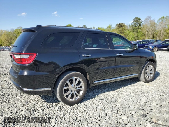 2017 Dodge Durango Citadel with VIN 1C4RDJEGXHC766870, listed as a Copart auction lot 53287365 with 222,047 mi miles and Salvage title. Bid and sale history available at DreamBid. Image 3.