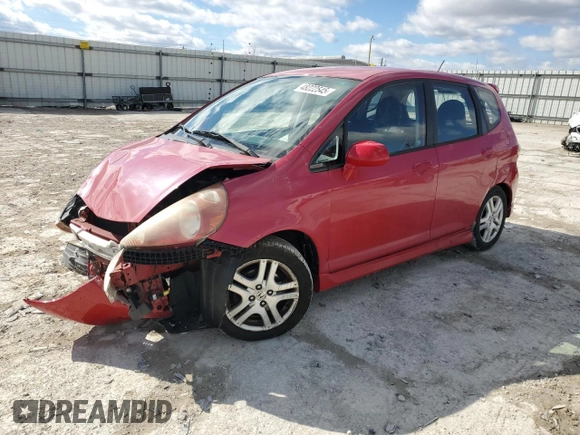 2008 Honda Fit Sport with VIN JHMGD38628S045663, listed as a Copart auction lot 48222545 with 148,236 mi miles and Salvage Title. Bid and sale history available at carsss.com. Image 1.