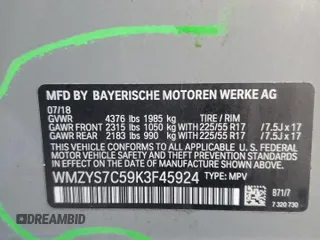 2019 MINI Countryman Cooper z VIN WMZYS7C59K3F45924, wystawiony jako Copart lot #44688395 z przebiegiem 93 967 mil mil oraz Szkoda całkowita • Salvage title. Historia ofert i sprzedaży dostępna na DreamBid. Obrazek 13.