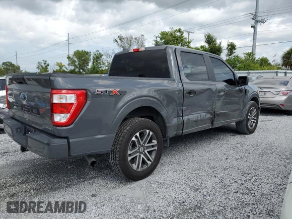 2021 Ford F-150 XL with VIN 1FTEW1CP2MFA66913, listed as a Copart auction lot 60974875 with 85,782 mi miles and Salvage title. Bid and sale history available at DreamBid. Image 3.
