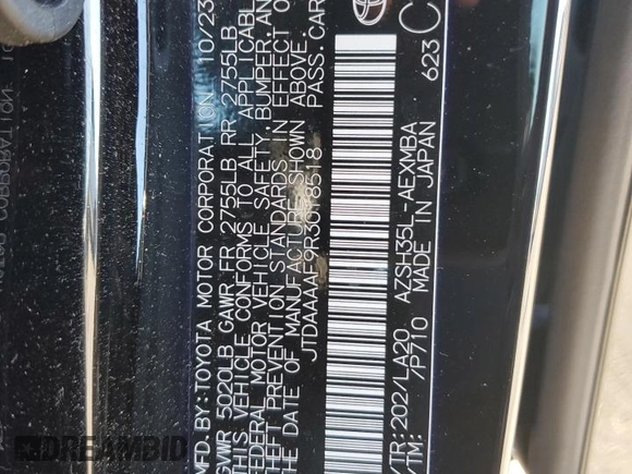2024 Toyota Crown XLE with VIN JTDAAAAF9R3018518, listed as a Copart auction lot 82213884 with 8,183 mi miles and Salvage Title. Bid and sale history available at carsss.com. Image 15.