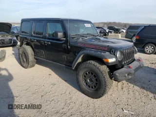 2021 Jeep Wrangler Unlimited Rubicon with VIN 1C4HJXFN6MW559471, listed as a Copart auction lot 48459855 with 33,495 mi miles and Salvage title. Bid and sale history available at DreamBid. Image 4.