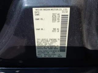 2018 Nissan Altima SR with VIN 1N4AL3AP8JC224924, listed as a IAAI auction lot 42145463 with 124,748 mi miles and . Bid and sale history available at carsss.com. Image 9.
