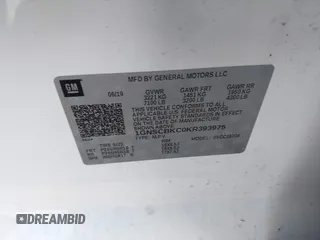2019 Chevrolet Tahoe LT z VIN 1GNSCBKC0KR393975, wystawiony jako IAAI lot #41129927 z przebiegiem 119 470 mil mil oraz . Historia ofert i sprzedaży dostępna na DreamBid. Obrazek 9.