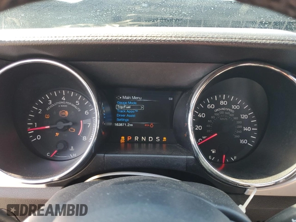 2015 Ford Mustang V6 with VIN 1FA6P8AM4F5347922, listed as a Copart auction lot 57309245 with 163,871 mi miles and Salvage title. Bid and sale history available at DreamBid. Image 9.