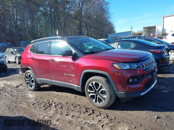 2022 Jeep Compass Limited z VIN 3C4NJDCB9NT193699, wystawiony jako IAAI lot #41574414 z przebiegiem 18 738 mil mil oraz . Historia ofert i sprzedaży dostępna na DreamBid. Obrazek 14.