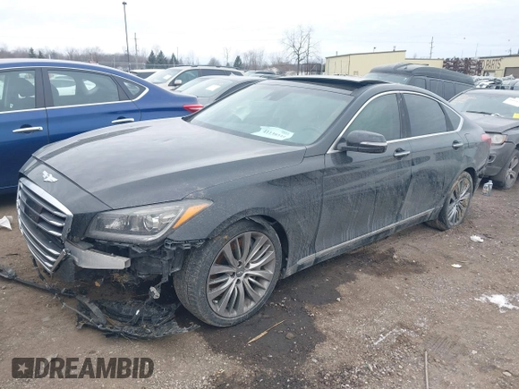 2015 Hyundai Genesis 5.0L with VIN KMHGN4JF3FU064668, listed as a IAAI auction lot 41139235 with 58,353 mi miles. Bid and sale history available at carsss.com. Image 18.