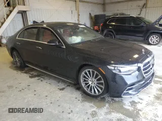 2022 Mercedes-Benz S-Class S 500 with VIN W1K6G6DB3NA107684, listed as a Copart auction lot 48177345 with 0 mi miles and Salvage Title. Bid and sale history available at carsss.com. Image 4.