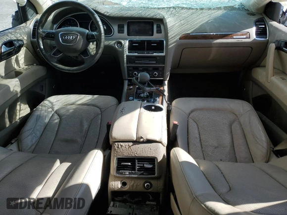 2012 Audi Q7 3.0T S line with VIN WA1DGAFE2CD001843, listed as a Copart auction lot 83476184 with 0 mi miles and Salvage Title. Bid and sale history available at carsss.com. Image 8.