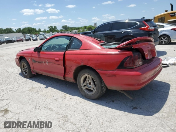 1997 Ford Mustang with VIN 1FALP4046VF167444, listed as a Copart auction lot 56124124 with 148,076 mi miles and Salvage Title. Bid and sale history available at carsss.com. Image 2.
