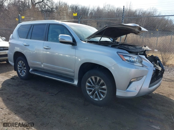 2017 Lexus GX with VIN JTJJM7FX3H5162464, listed as a IAAI auction lot 41774599 with 98,097 mi miles. Bid and sale history available at carsss.com. Image 1.