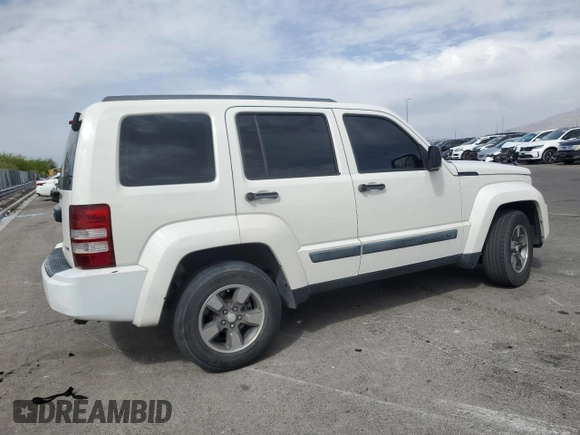 2008 Jeep Liberty Sport with VIN 1J8GP28K58W206783, listed as a Copart auction lot 53523975 with 197,100 mi miles and Salvage Title. Bid and sale history available at DreamBid. Image 3.