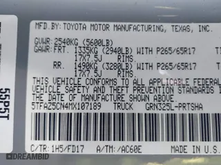 2021 Toyota Tacoma 2WD SR5 with VIN 5TFAZ5CN4MX107189, listed as a IAAI auction lot 41599513 with 45,209 mi miles. Bid and sale history available at carsss.com. Image 9.