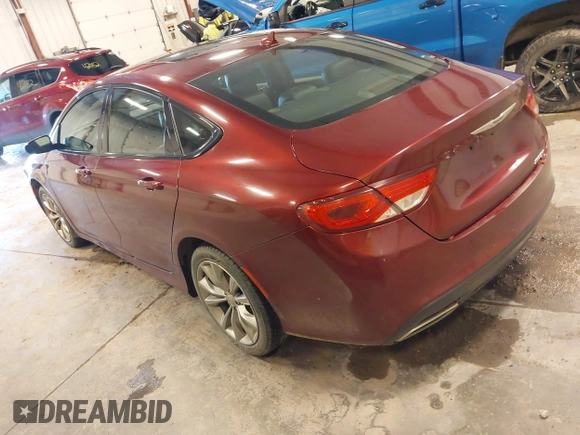 2015 Chrysler 200 S with VIN 1C3CCCBB7FN730122, listed as a IAAI auction lot 41954781 with 133,829 mi miles. Bid and sale history available at carsss.com. Image 3.